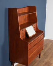 Load image into Gallery viewer, Retro Danish 1960s Teak Desk Bureau Mid Century Writing Desk