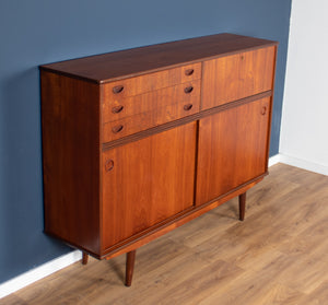 Retro Teak 1960s Danish Mid Centry Highboard Sideboard