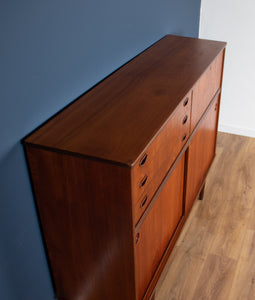 Retro Teak 1960s Danish Mid Centry Highboard Sideboard