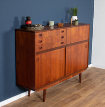 Load image into Gallery viewer, Retro Teak 1960s Danish Mid Centry Highboard Sideboard