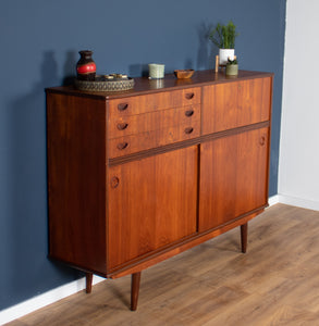 Retro Teak 1960s Danish Mid Centry Highboard Sideboard