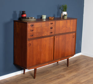 Retro Teak 1960s Danish Mid Centry Highboard Sideboard