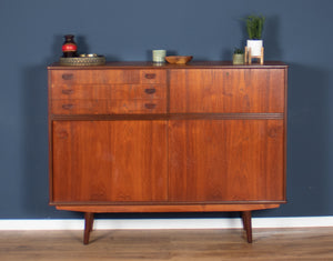 Retro Teak 1960s Danish Mid Centry Highboard Sideboard