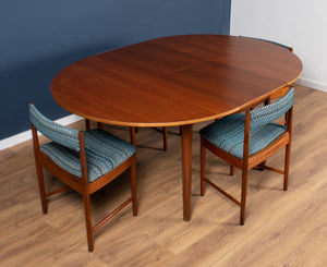 Round Mcintosh Dining Table & 4 Four Chairs Space Saving Tuck Under