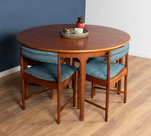 Load image into Gallery viewer, Round Mcintosh Dining Table &amp; 4 Four Chairs Space Saving Tuck Under