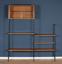 Load image into Gallery viewer, Retro Teak 1960s Mid Century Two Bag Ladder Shelving System Bookcase