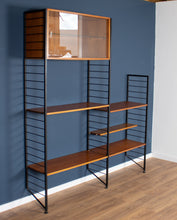 Load image into Gallery viewer, Retro Teak 1960s Mid Century Two Bag Ladder Shelving System Bookcase