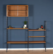 Load image into Gallery viewer, Retro Teak 1960s Mid Century Two Bag Ladder Shelving System Bookcase