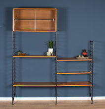 Load image into Gallery viewer, Retro Teak 1960s Mid Century Two Bag Ladder Shelving System Bookcase