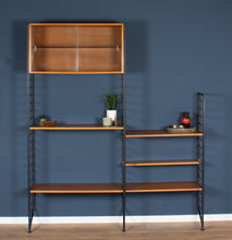 Load image into Gallery viewer, Retro Teak 1960s Mid Century Two Bag Ladder Shelving System Bookcase