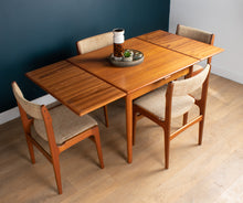 Load image into Gallery viewer, 1960s Retro Teak Danish Draw Leaf Extending Dining Table &amp; Four 4 Chairs By Erik Buch