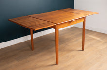 Load image into Gallery viewer, 1960s Retro Teak Danish Draw Leaf Extending Dining Table &amp; Four 4 Chairs By Erik Buch