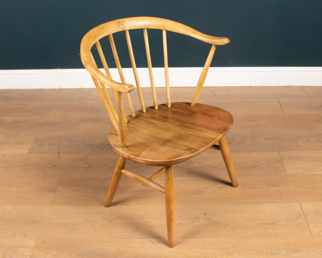 Retro Ercol Elm Model 338 Fireside Chair Bedroom Chair – Vintage