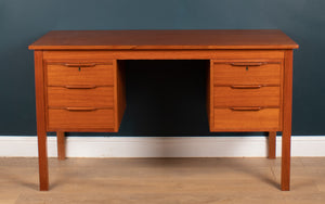 Retro Danish Mid Century Danish Teak Desk By Bent Silberg Mobler