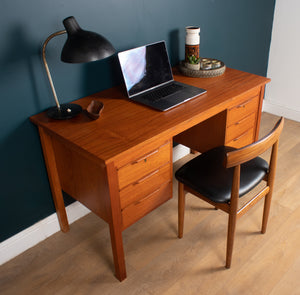 Retro Danish Mid Century Danish Teak Desk By Bent Silberg Mobler