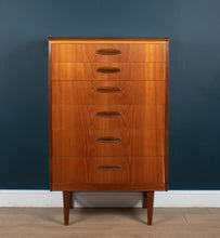 Load image into Gallery viewer, Retro 1960s Mid Century Tall Teak Chest Of Drawers By Homeworthy