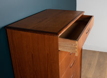 Load image into Gallery viewer, Retro 1960s Mid Century Tall Teak Chest Of Drawers By Homeworthy