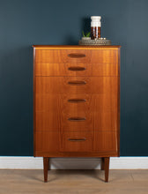 Load image into Gallery viewer, Retro 1960s Mid Century Tall Teak Chest Of Drawers By Homeworthy