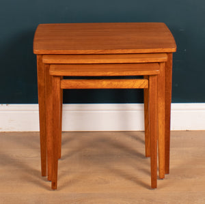 Retro Teak 1960s Mid Century Nest Of 3 Side Coffee Tables