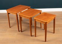 Load image into Gallery viewer, Retro Teak 1960s Mid Century Nest Of 3 Side Coffee Tables