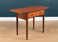 Load image into Gallery viewer, Retro Danish 1960s Sewing Table Console Table Lamp Table