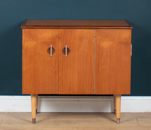 Retro Teak 1960s Mid-Century Danish Record Cabinet Bar