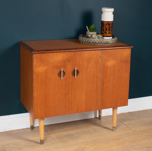 Retro Teak 1960s Mid-Century Danish Record Cabinet Bar