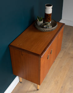 Retro Teak 1960s Mid-Century Danish Record Cabinet Bar