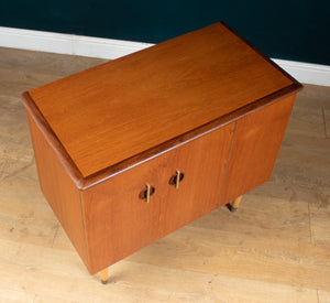 Retro Teak 1960s Mid-Century Danish Record Cabinet Bar