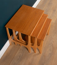 Load image into Gallery viewer, Retro Stateroom By Stonehill Teak Nest Of Three Side Coffee Tables