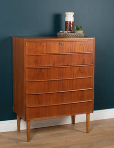 Retro Teak 1960s Danish Mid Century Chest Of Drawers