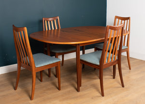 Retro Teak 1960 G Plan Table & Four 4 Victor Wilkins Dining Chairs