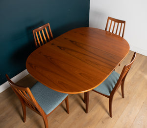 Retro Teak 1960 G Plan Table & Four 4 Victor Wilkins Dining Chairs