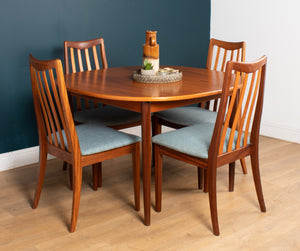 Retro Teak 1960 G Plan Table & Four 4 Victor Wilkins Dining Chairs