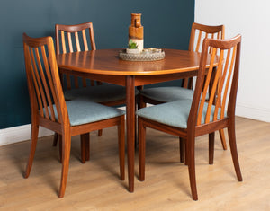 Retro Teak 1960 G Plan Table & Four 4 Victor Wilkins Dining Chairs