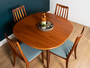 Retro Teak 1960 G Plan Table & Four 4 Victor Wilkins Dining Chairs