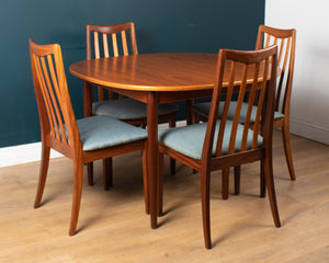 Retro Teak 1960 G Plan Table & Four 4 Victor Wilkins Dining Chairs