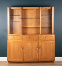 Load image into Gallery viewer, Vintage Ercol Elm Windsor Glazed Display Dresser Sideboard