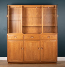 Load image into Gallery viewer, Vintage Ercol Elm Windsor Glazed Display Dresser Sideboard