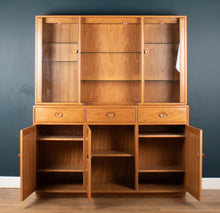 Load image into Gallery viewer, Vintage Ercol Elm Windsor Glazed Display Dresser Sideboard