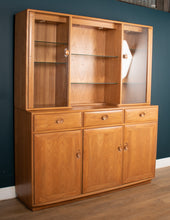 Load image into Gallery viewer, Vintage Ercol Elm Windsor Glazed Display Dresser Sideboard