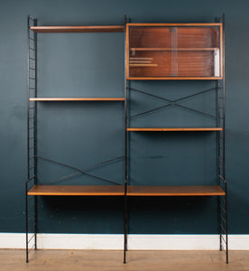 Retro Teak 1960s Danish String Wall Shelving System