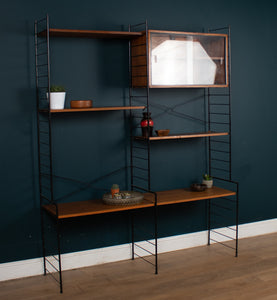 Retro Teak 1960s Danish String Wall Shelving System