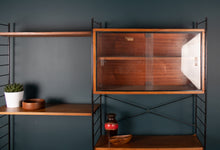 Load image into Gallery viewer, Retro Teak 1960s Danish String Wall Shelving System