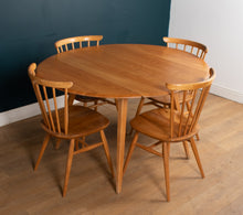 Load image into Gallery viewer, Vintage Retro Round Ercol Drop Leaf Dining Table &amp; Four Ercol Kitchen Chairs