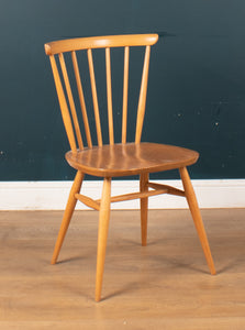 Vintage Retro Round Ercol Drop Leaf Dining Table & Four Ercol Kitchen Chairs