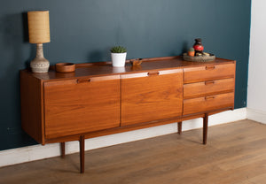 Retro Long Teak 1960s Mid Century Teak Sideboard By White & Newton