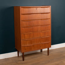 Load image into Gallery viewer, Reto Teak 1960s Tall Danish Chest Of Drawers Denmark Tallboy