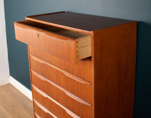 Reto Teak 1960s Tall Danish Chest Of Drawers Denmark Tallboy