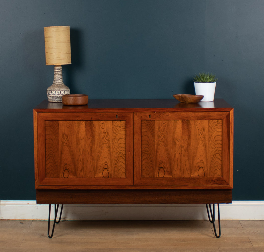 Restored Mid Century Danish Rosewood Sideboard On Hairpin Legs